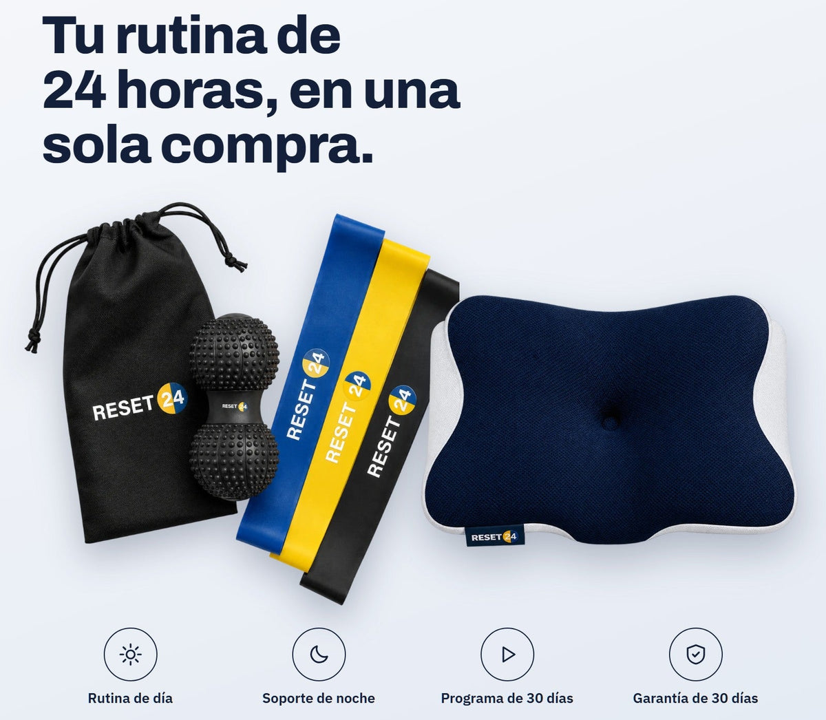 SISTEMA 24H: kit RESET y almohada NOCHE, tu rutina de 24 horas en una sola compra